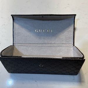 Gucci Logo Print Hard Shell Foldable Triangle Glasses Sunglasses Case Only Case